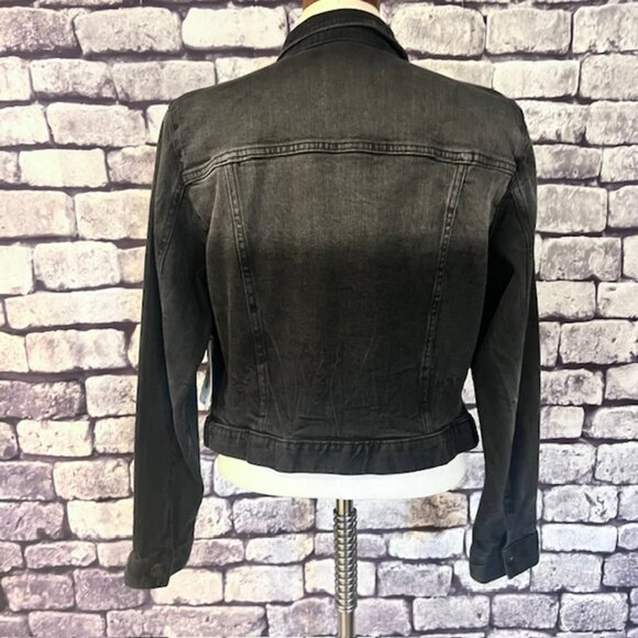 ANA NWT Black Denim Jacket Size PL - Picture 6 of 9